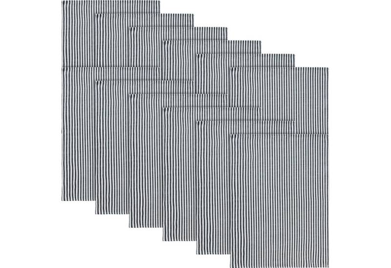 Erwin Müller Geschirrtuch Geschirrtuch 12er-Pack, Halbleinen Streifen von Erwin Müller