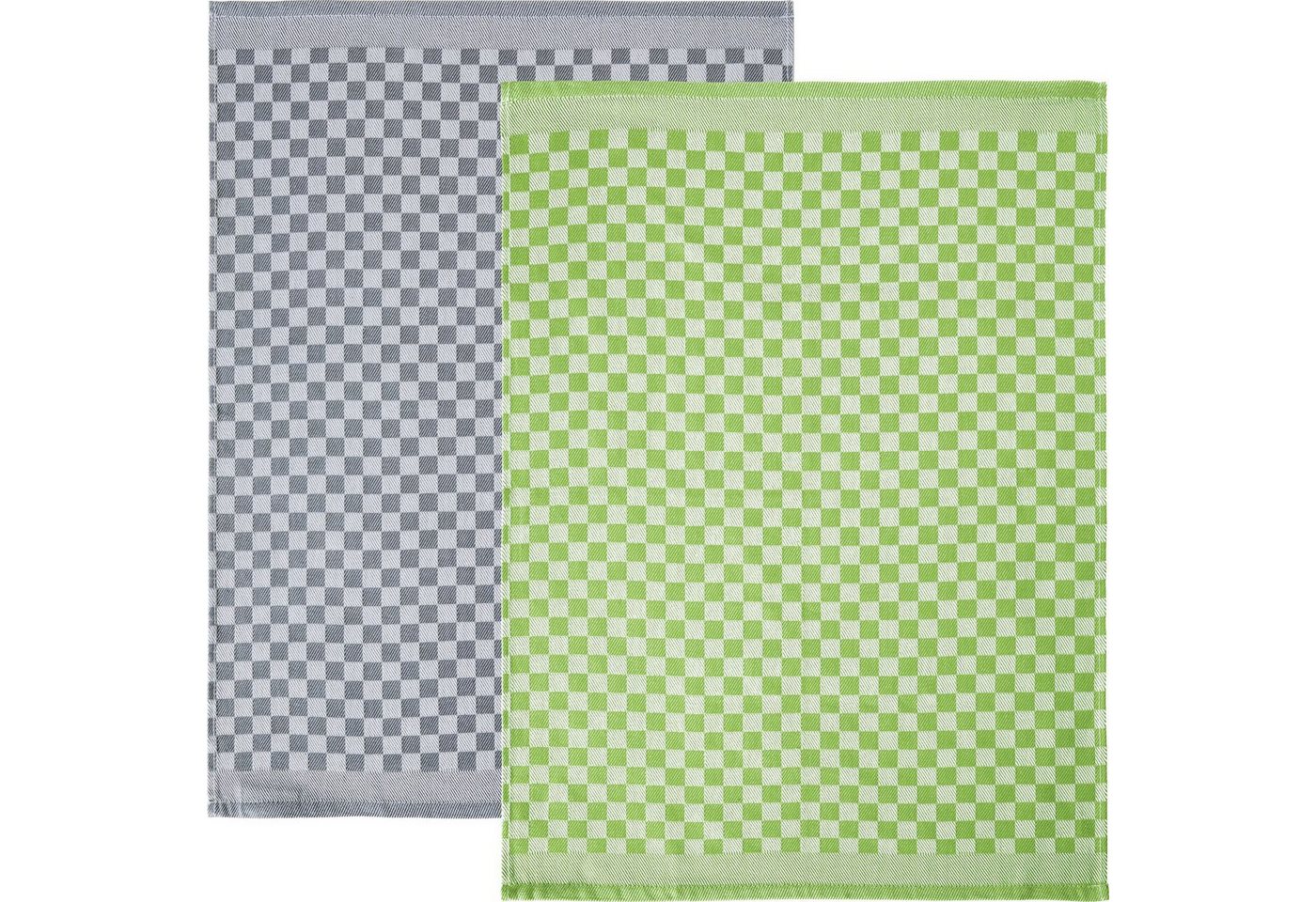 Erwin Müller Geschirrtuch Geschirrtuch 2er-Pack, Baumwolle Karo von Erwin Müller