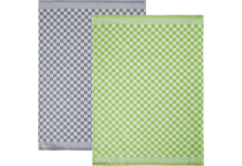 Erwin Müller Geschirrtuch Geschirrtuch 2er-Pack, Baumwolle Karo von Erwin Müller
