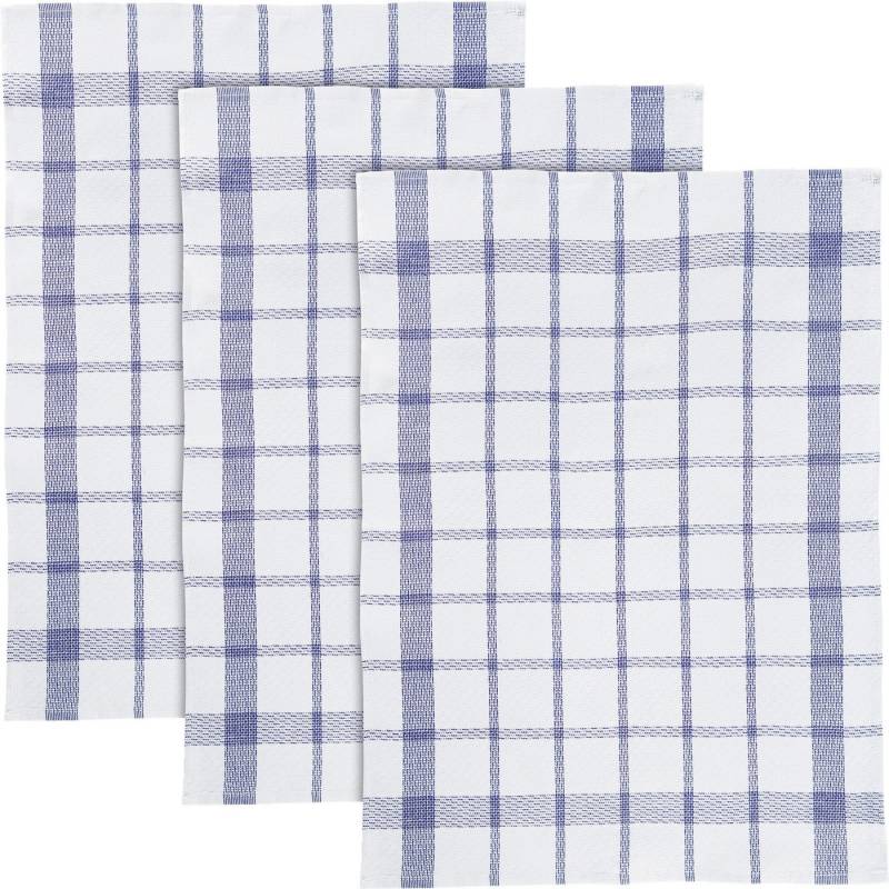 Erwin Müller Geschirrtuch Geschirrtuch 3er-Pack, Halbleinen Karo von Erwin Müller