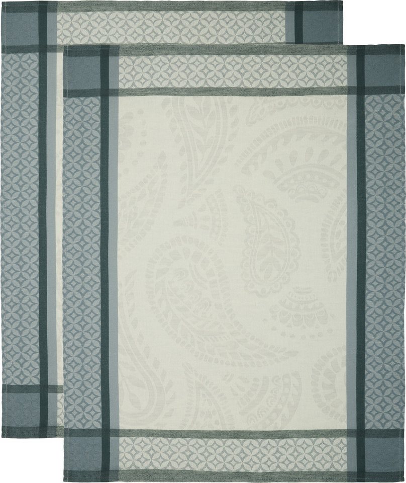 Erwin Müller Geschirrtuch Geschirrtuch "Paisley" 2er-Pack, (2-tlg), Halbleinen Motiv von Erwin Müller