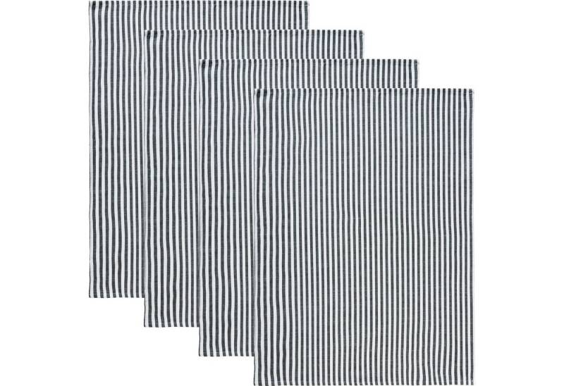 Erwin Müller Geschirrtuch Geschirrtuch 4er-Pack, Halbleinen Streifen von Erwin Müller