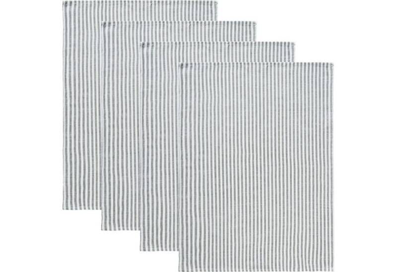 Erwin Müller Geschirrtuch Geschirrtuch 4er-Pack, Halbleinen Streifen von Erwin Müller