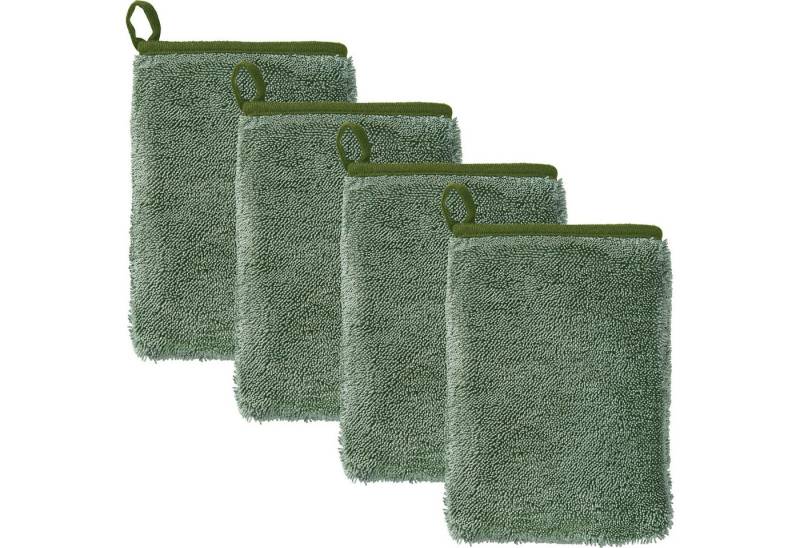 Erwin Müller Geschirrtuch Microfaser-Handschuh 4er-Pack, Microfaser Uni von Erwin Müller