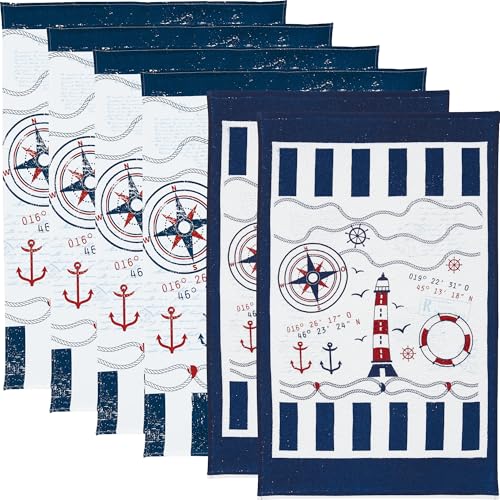 Erwin Müller Geschirrtuch-Set 6-tlg. Baumwolle Leuchtturm Erwin Müller Geschirrtuch-Set 6-tlg. Baumwolle Leuchtturm von Erwin Müller