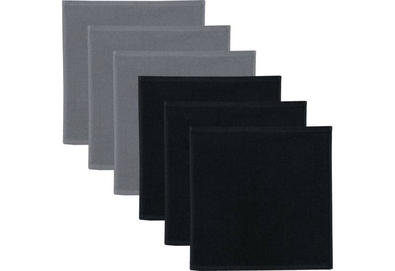 Erwin Müller Geschirrtuch Spültuch 2-farbig 6er-Pack, Baumwolle Uni von Erwin Müller