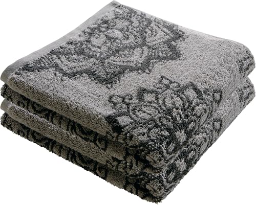 Erwin Müller Handtuch Bühl 2er-Pack grau/anthrazit Größe 50x100 cm - besonders flauschig, voluminös, äußerst saugfähig von Erwin Müller