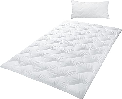 Erwin Müller Kinder-Bett-Set 2-TLG. weiß Größe 135x200 cm (40x80 cm), Bettdecke, Kissen - anschmiegsam, feuchtigkeitsregulierend, hygienisch und pflegeleicht von Erwin Müller