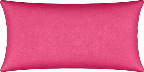 Erwin Müller Kissenbezug, Kissenhülle Single-Jersey Murnau - bügelfrei, strapazierstark, elastisch, mit Reißverschluss - pink Größe 40x80 cm von Erwin Müller