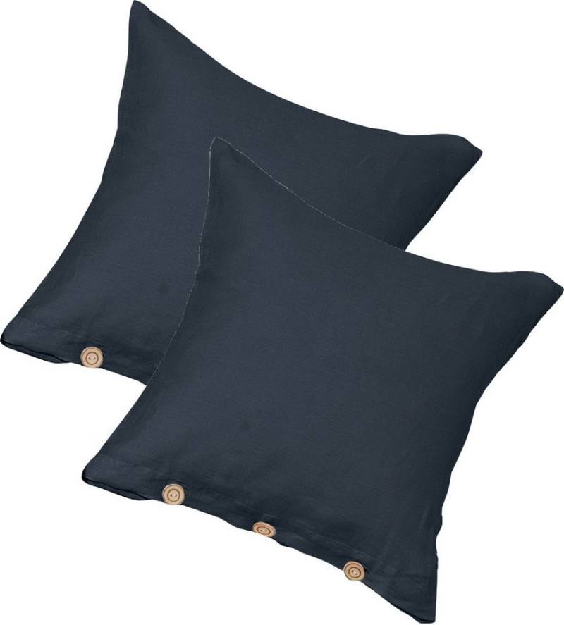 Erwin Müller Kissenbezug Kuschelkissenbezug "Deggendorf" 2er-Pack, Halbleinen Uni von Erwin Müller