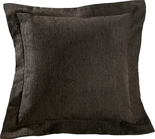 Erwin Müller Kissenhülle Chenille-Jacquard braun/schwarz Größe 40x40 cm von Erwin Müller