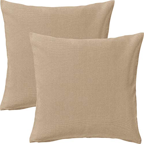 Erwin Müller Kissenhülle London 2er-Pack Baumwolle Taupe Größe 40x40 cm von Erwin Müller