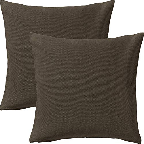 Erwin Müller Kissenhülle London 2er-Pack Baumwolle braun Größe 40x40 cm von Erwin Müller