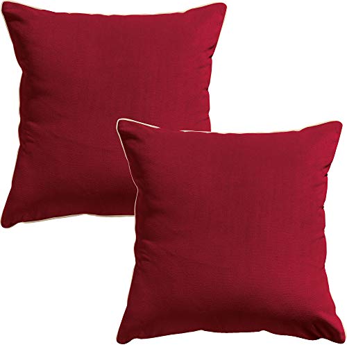 Erwin Müller Kissenhülle Manchester 2er-Pack Velours rot Größe 50x50 cm von Erwin Müller