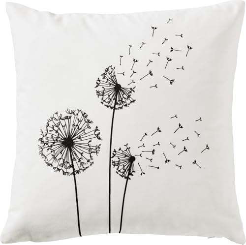 Erwin Müller Kissenhülle Pusteblume weiß-schwarz Größe 50x50 cm von Erwin Müller