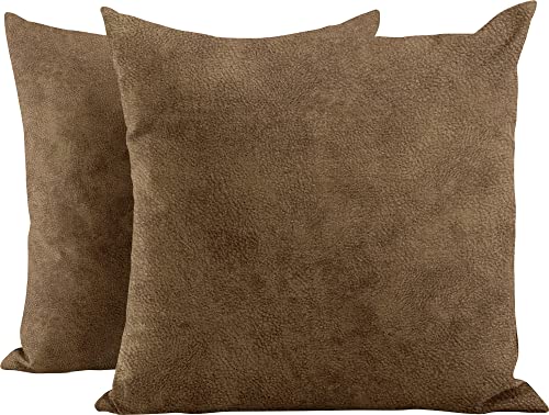 Erwin Müller Kissenhülle im 2er-Pack Wildleder-Optik braun Größe 40x40 cm von Erwin Müller