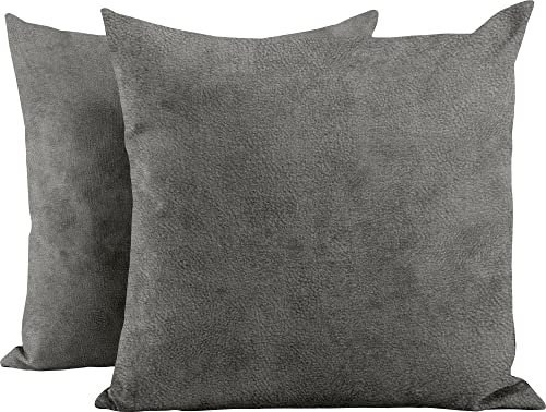Erwin Müller Kissenhülle im 2er-Pack Wildleder-Optik grau Größe 40x40 cm von Erwin Müller