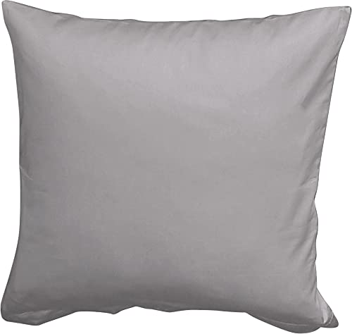 Erwin Müller Kuschelkissenbezug, Kissenhülle Mako-Satin Landshut, 100% Baumwolle - seidiger Glanz, mit praktischem Reißverschluss, temperaturausgleichend - Silber Größe 40x40 cm Erwin Müller Kuschelkissenbezug, Kissenhülle Mako-Satin Landshut, 100% Baumwolle - seidiger Glanz, mit praktischem Reißverschluss, temperaturausgleichend - Silber Größe 40x40 cm von Erwin Müller
