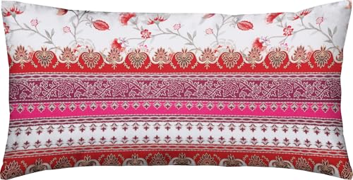 Erwin Müller Mako-Satin Kissenbezug Blumen und Bordüren pink weiß Größe 40x80 cm - seidig weiche Qualität, temperaturausgleichend, mit Reißverschluss Erwin Müller Mako-Satin Kissenbezug Blumen und Bordüren pink weiß Größe 40x80 cm - seidig weiche Qualität, temperaturausgleichend, mit Reißverschluss von Erwin Müller