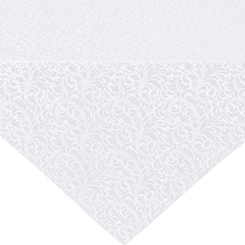 Erwin Müller Tischwäsche, Mitteldecke, Tischdecke Uni, Serie Hamm weiß Größe 80x80 cm - mit hochwertigem Kuvertsaum und Fleckschutz ausgerüstet von Erwin Müller