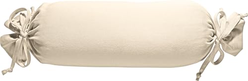 Erwin Müller Nackenrollenbezug Memmingen Interlock-Jersey Sand Größe 40x15 cm Ø - formstabil, faltenfrei, anschmiegsam, mit Bindeband (weitere Farben) von Erwin Müller