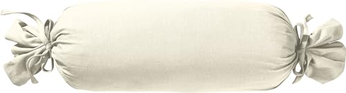 Erwin Müller Nackenrollenbezug Single-Jersey Murnau wollweiß Größe 40x15 cm Ø- bügelfrei, strapazierstark, elastisch, mit Bindeband (weitere Farben) von Erwin Müller