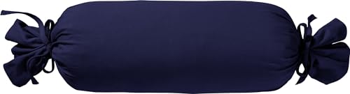 Erwin Müller Nackenrollenbezug Single-Jersey Murnau dunkelblau Größe 40x15 cm Ø- bügelfrei, strapazierstark, elastisch, mit Bindeband (weitere Farben) von Erwin Müller