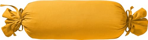 Erwin Müller Nackenrollenbezug Single-Jersey Murnau gelb Größe 40x15 cm Ø- bügelfrei, strapazierstark, elastisch, mit Bindeband (weitere Farben) von Erwin Müller