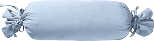 Erwin Müller Nackenrollenbezug Single-Jersey Murnau hellblau Größe 40x15 cm Ø- bügelfrei, strapazierstark, elastisch, mit Bindeband (weitere Farben) von Erwin Müller