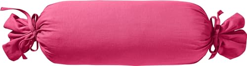 Erwin Müller Nackenrollenbezug Single-Jersey Murnau pink Größe 40x15 cm Ø- bügelfrei, strapazierstark, elastisch, mit Bindeband (weitere Farben) von Erwin Müller