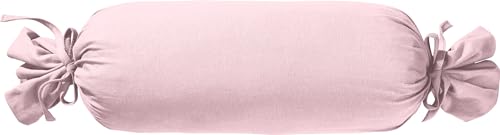 Erwin Müller Nackenrollenbezug Single-Jersey Murnau - bügelfrei, strapazierstark, elastisch, mit Bindeband - rosé Größe 40x15 cm Ø von Erwin Müller