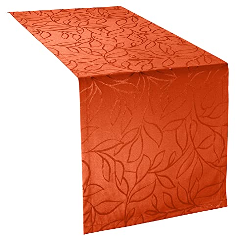 Erwin Müller Outdoor-Tischläufer Terrassa abwaschbar orange Größe 40x130 cm von Erwin Müller