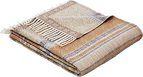 Erwin Müller Plaid Sovana Baumwollmischung beige Größe 150x200 cm von Erwin Müller