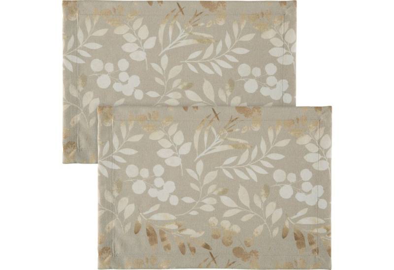 Erwin Müller Platzset Tischset "Blätter" 2er-Pack, fleckabweisend Ranke von Erwin Müller