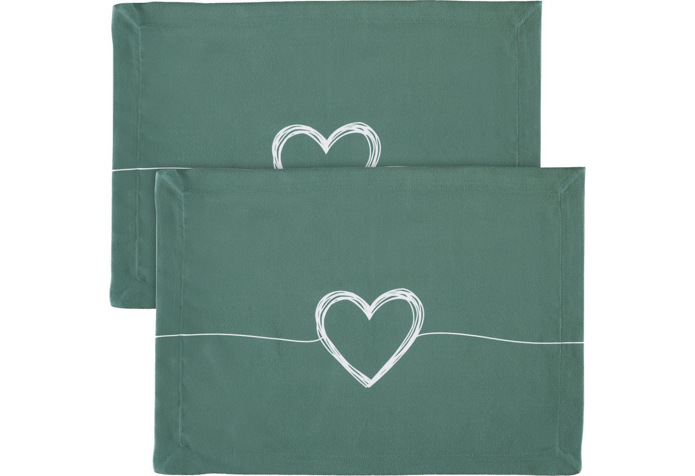 Erwin Müller Platzset Tischset "Herz" 2er-Pack, Motiv von Erwin Müller