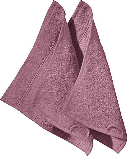 Erwin Müller Seiftuch Karlsruhe 2er- Pack 100% Baumwolle Mauve Größe 30x30 cm - extrem saugstark, leicht, flauschig weich, hautschmeichelnd (weitere Farben) von Erwin Müller
