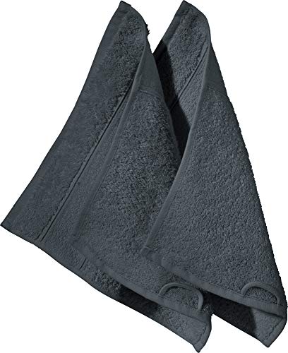 Erwin Müller Seiftuch Karlsruhe 2er- Pack 100% Baumwolle Schiefer Größe 30x30 cm - extrem saugstark, leicht, flauschig weich, hautschmeichelnd (weitere Farben) von Erwin Müller