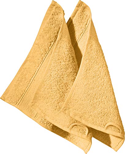 Erwin Müller Seiftuch Karlsruhe 2er- Pack 100% Baumwolle gelb Größe 30x30 cm - extrem saugstark, leicht, flauschig weich, hautschmeichelnd (weitere Farben) von Erwin Müller