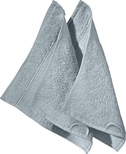 Erwin Müller Seiftuch Karlsruhe 2er- Pack 100% Baumwolle hellgrau Größe 30x30 cm - extrem saugstark, leicht, flauschig weich, hautschmeichelnd (weitere Farben) von Erwin Müller