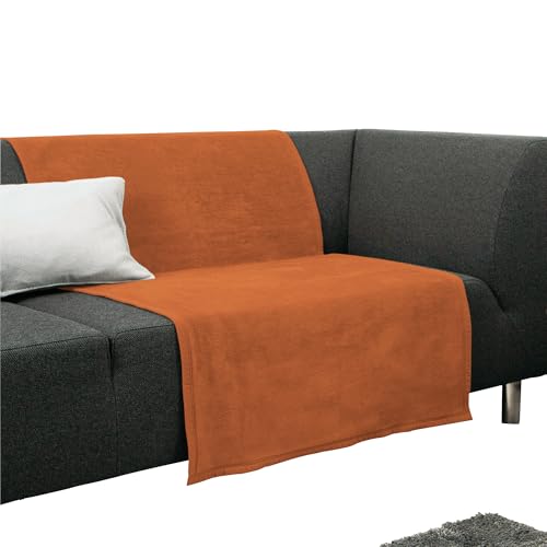 Erwin Müller Sesselschoner, Sofaläufer, Sofaschoner Terra Größe 75x200 cm - strapazierstark, weich, temparaturausgleichend (weitere Farben) von Erwin Müller