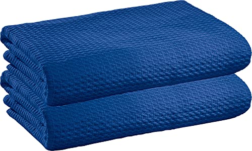 Erwin Müller Sommerdecke Siena im 2er-Pack, Baumwolldecke blau Größe 100x150 cm - luftig-leicht, weiche Qualität, sehr angenehm - 100% Baumwolle von Erwin Müller