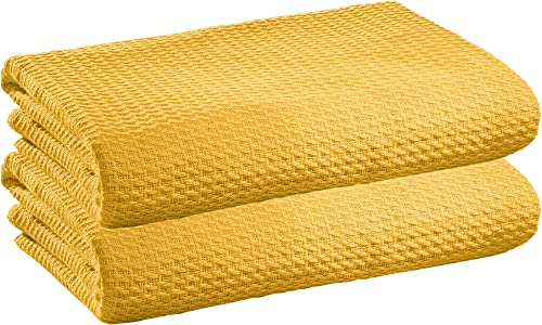 Erwin Müller Sommerdecke Siena im 2er-Pack, Baumwolldecke Curry Größe 100x150 cm - luftig-leicht, weiche Qualität, sehr angenehm - 100% Baumwolle von Erwin Müller