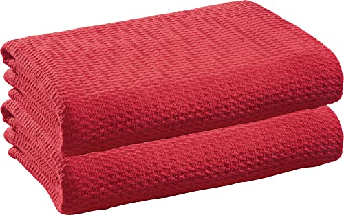 Erwin Müller Sommerdecke Siena im 2er-Pack, Baumwolldecke rot Größe 100x150 cm - luftig-leicht, weiche Qualität, sehr angenehm - 100% Baumwolle von Erwin Müller