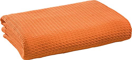 Erwin Müller Sommerdecke, Baumwolldecke orange Größe 150x200 cm - luftig-leicht, weiche Qualität, sehr angenehm - 100% Baumwolle von Erwin Müller