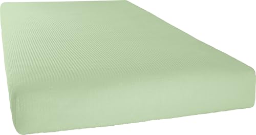 Erwin Müller Spannbettlaken Edel-Seersucker, Spannbetttuch Serie Wertingen - für die warme Jahreszeit, temperaturausgleichend, Luftzirkulation, mit Rundumgummi - Jade Größe 100x200 cm Erwin Müller Spannbettlaken Edel-Seersucker, Spannbetttuch Serie Wertingen - für die warme Jahreszeit, temperaturausgleichend, Luftzirkulation, mit Rundumgummi - Jade Größe 100x200 cm von Erwin Müller