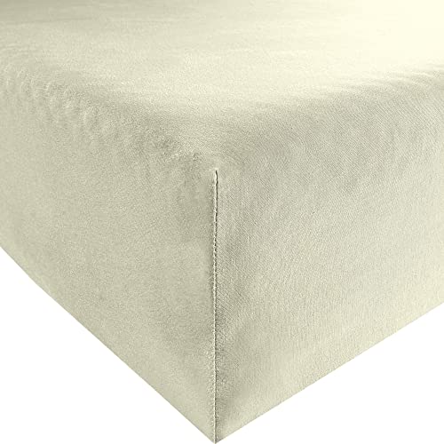 Erwin Müller Spannbettlaken Freising Elasthan-Jersey-Stretch - dehnbar, antipilling, bügelfrei, Rundumgummi - Natur Größe 120x200 cm - 130x220 cm von Erwin Müller