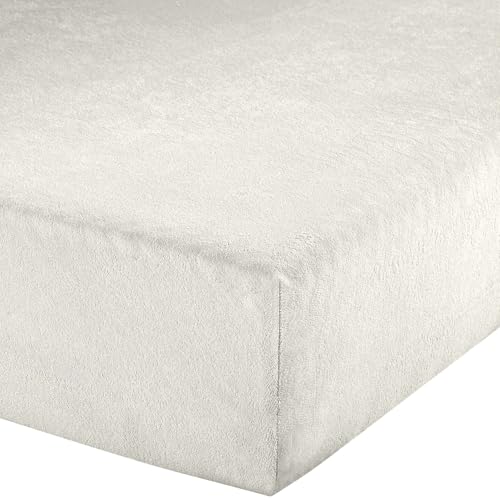 Erwin Müller Spannbettlaken Frottee-Stretch, Spannbetttuch Füssen - pflegeleicht, formstabil, mit Rundumgummi, sehr Gute Passform - wollweiß Größe 90x210 cm - 100x220 cm Erwin Müller Spannbettlaken Frottee-Stretch, Spannbetttuch Füssen - pflegeleicht, formstabil, mit Rundumgummi, sehr Gute Passform - wollweiß Größe 90x210 cm - 100x220 cm von Erwin Müller