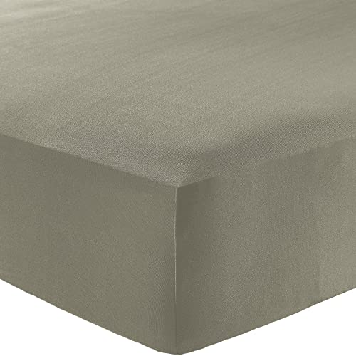 Erwin Müller Spannbettlaken Landsberg Microfaser Interlock-Jersey Taupe Größe 90x190 cm - 100x200 cm von Erwin Müller