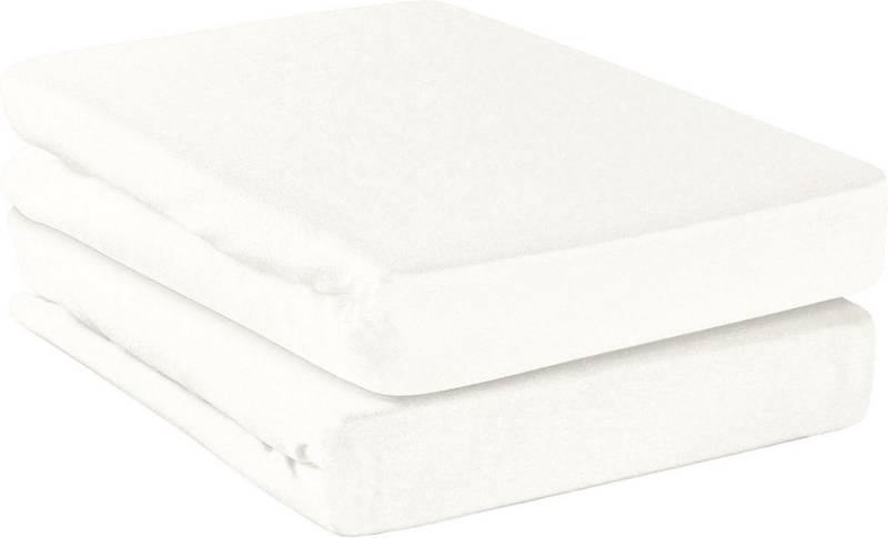 Erwin Müller Spannbettlaken Spannbettlaken "Deggendorf" 2er-Pack, Baumwolle, Gummizug: Rundumgummi, (1 Stück), Halbleinen Uni von Erwin Müller