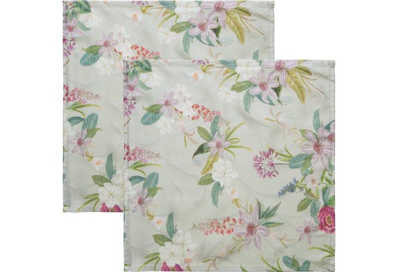 Erwin Müller Stoffserviette Serviette 2er-Pack, (2 St), fleckabweisend Blumen von Erwin Müller